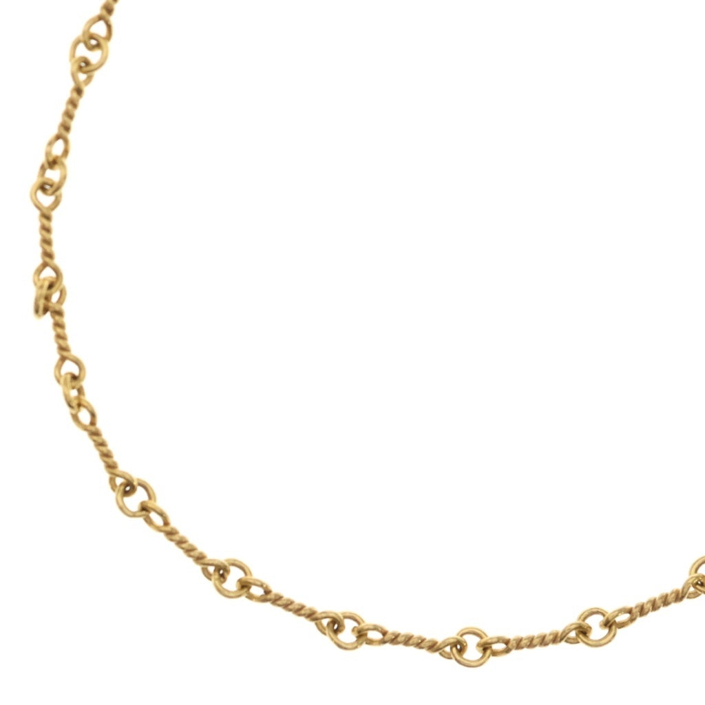 CHROME HEARTS(クロムハーツ) 22K NECKCHAIN T20 ツイストチェーンネックレス 20inch ゴールド BCA015