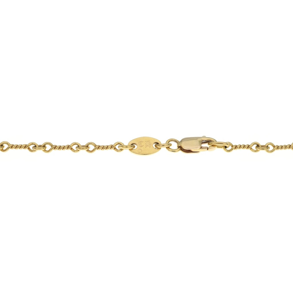 CHROME HEARTS(クロムハーツ) 22K NECKCHAIN T20 ツイストチェーンネックレス 20inch ゴールド BCA015