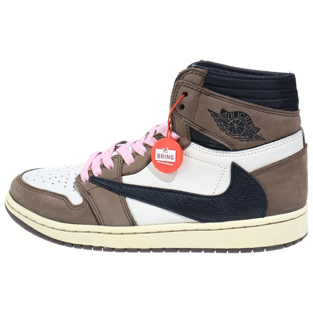 NIKE(ナイキ) ×TRAVIS SCOTT AIR JORDAN 1 RETRO HIGH OG TS SP トラヴィススコット エアジョーダン1 レトロ ハイカットスニーカー ブラウン US9/27cm CD4487-100