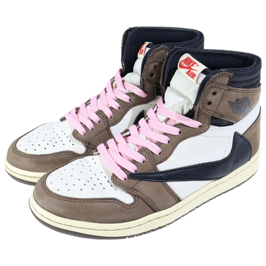 NIKE(ナイキ) ×TRAVIS SCOTT AIR JORDAN 1 RETRO HIGH OG TS SP トラヴィススコット エアジョーダン1 レトロ ハイカットスニーカー ブラウン US9/27cm CD4487-100