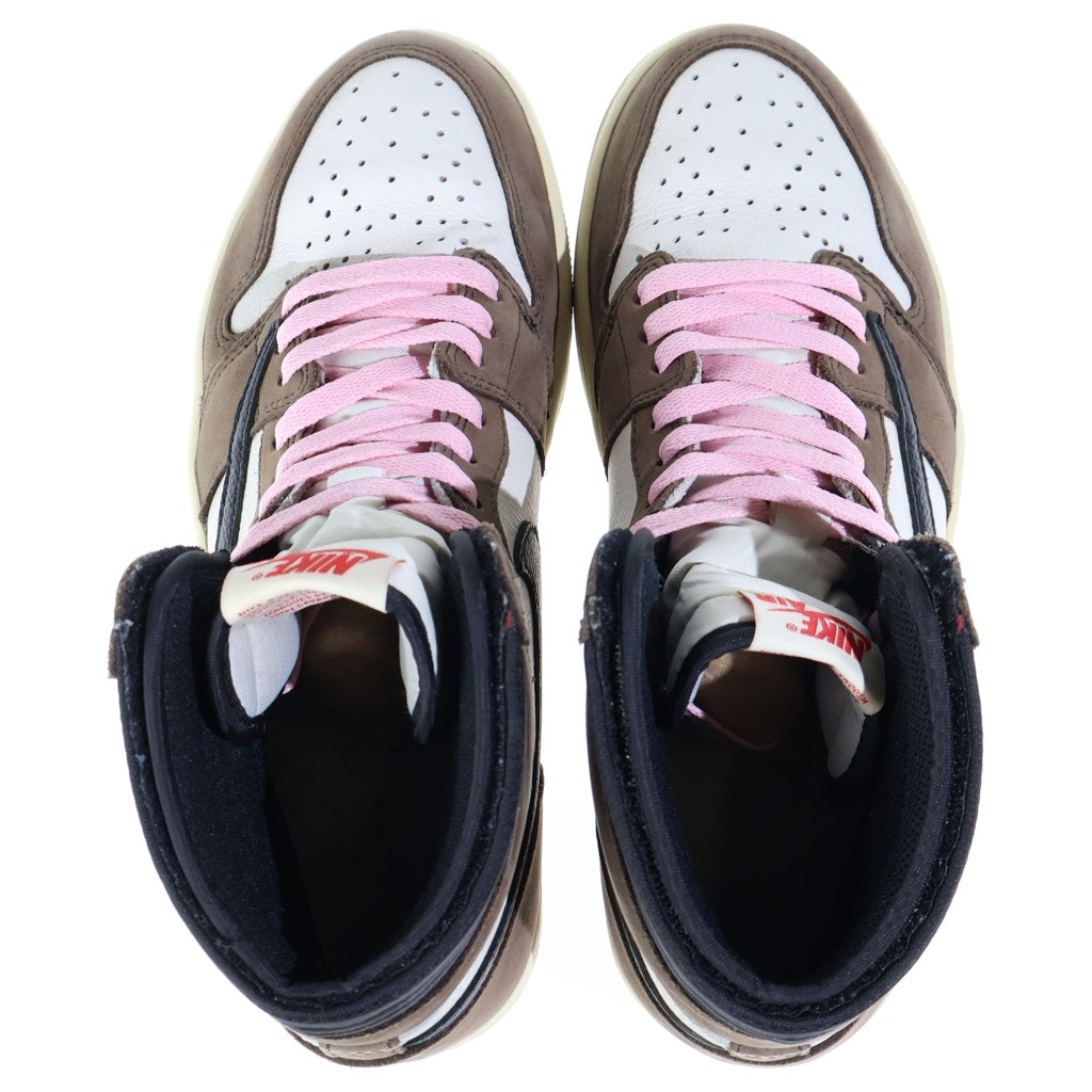 NIKE(ナイキ) ×TRAVIS SCOTT AIR JORDAN 1 RETRO HIGH OG TS SP トラヴィススコット エアジョーダン1 レトロ ハイカットスニーカー ブラウン US9/27cm CD4487-100