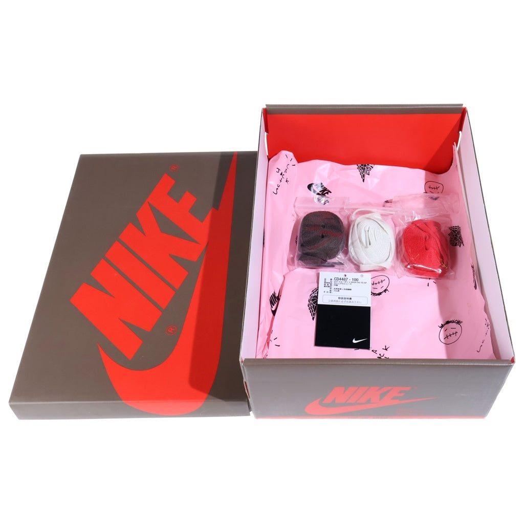 NIKE(ナイキ) ×TRAVIS SCOTT AIR JORDAN 1 RETRO HIGH OG TS SP トラヴィススコット エアジョーダン1 レトロ ハイカットスニーカー ブラウン US9/27cm CD4487-100