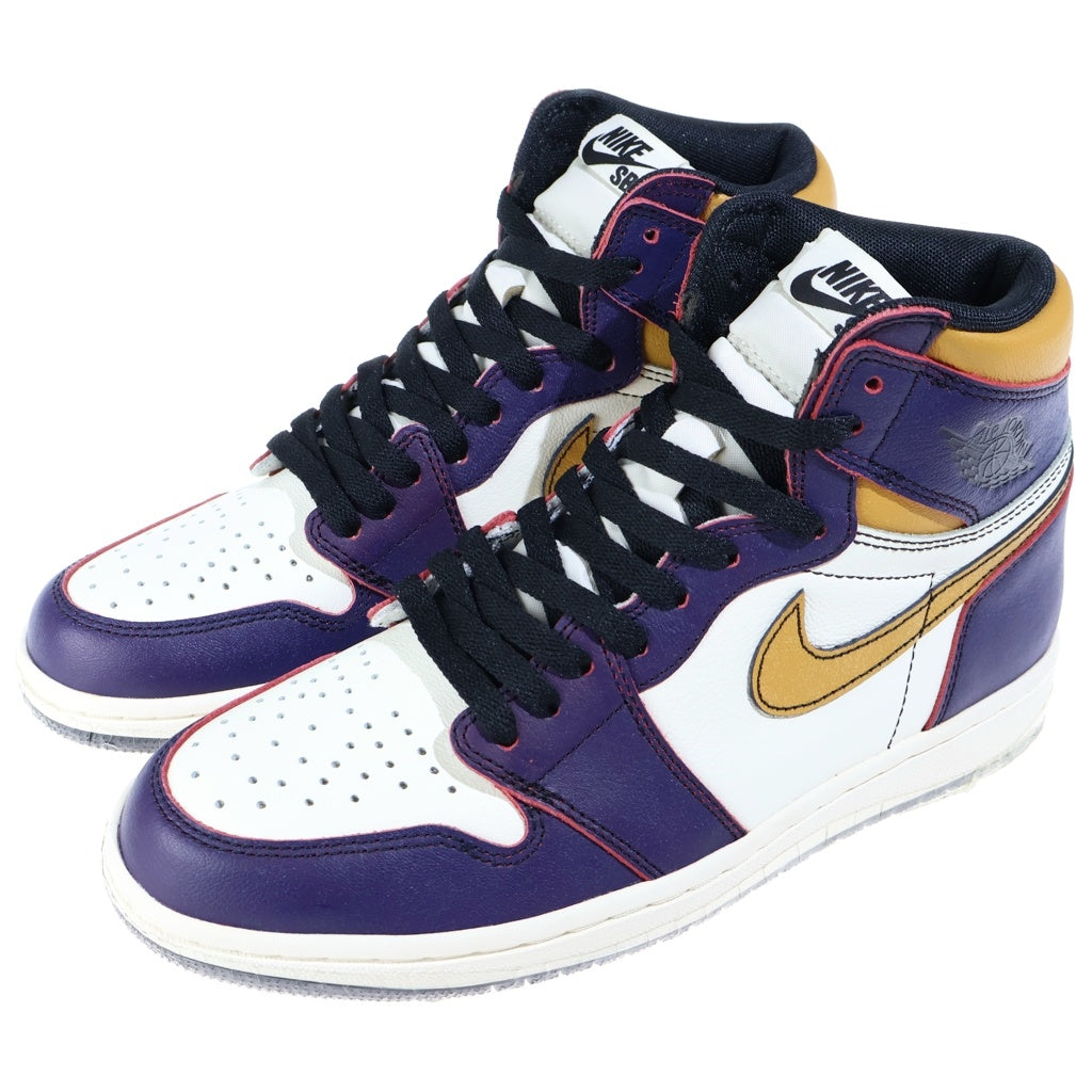 NIKE(ナイキ) AIR JORDAN 1 HIGH OG DEFIANT LA TO CHICAGO エアジョーダン1 エルエートゥーシカゴ ハイカットスニーカー ホワイト/パープル US8.5/26.5cm CD6578-507