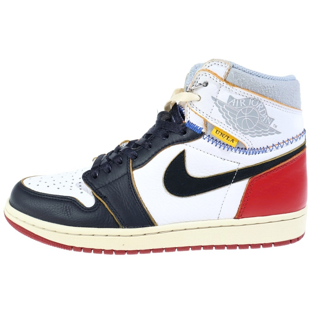 NIKE(ナイキ) ×UNION AIR JORDAN 1 RETRO HIGH OG NRG VARSITY RED/WOLF GREY ユニオン エアジョーダン1 ハイカットスニーカー マルチ US9/27cm BV1300-106