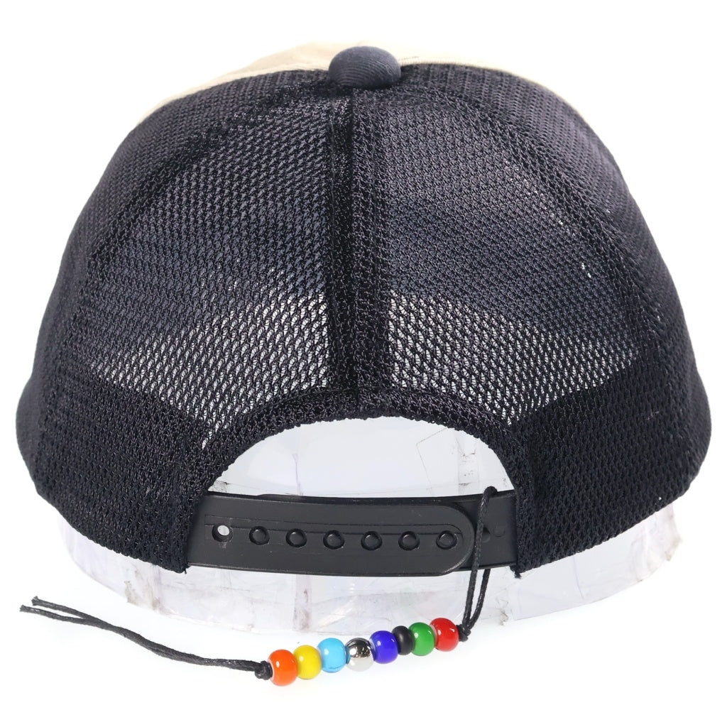 mastermind JAPAN(マスターマインドジャパン) 26SS ×SWJP MJ SW LOGO MESH CAP エスダブリュージェーピー ロゴパッチ ヴィンテージ加工 メッシュ ベースボールキャップ 帽子 ブラック MJSW-26SS-007