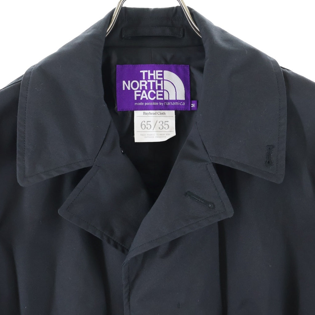 THE NORTH FACE PURPLE LABEL(ノースフェイスパープルレーベル) ×nanamica 65/35 Soutien Collar Coat ナナミカ ステンカラー コート ブラック NP2111N