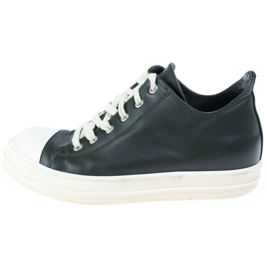 Rick Owens(リックオウエンス) LOW SNEAKS ラモーンズ レザーローカットスニーカー カーキ