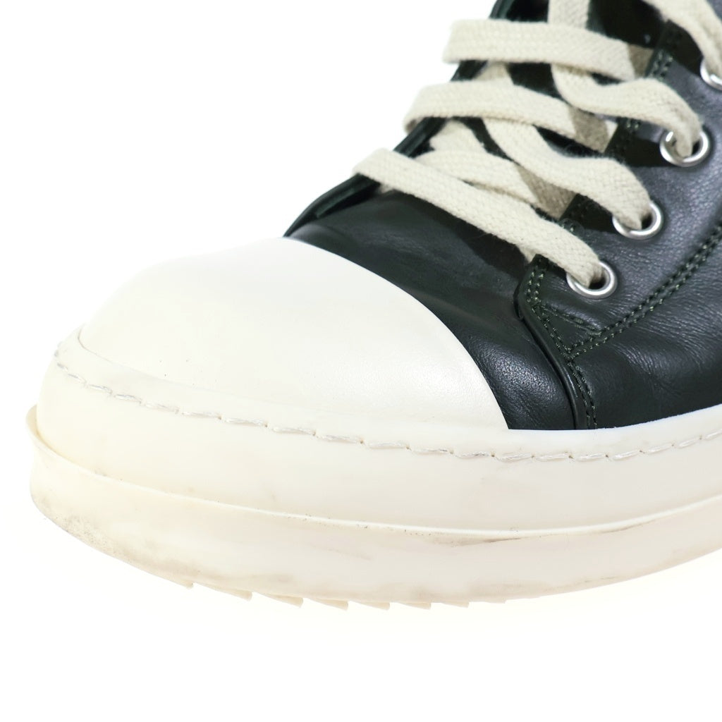 Rick Owens(リックオウエンス) LOW SNEAKS ラモーンズ レザーローカットスニーカー カーキ