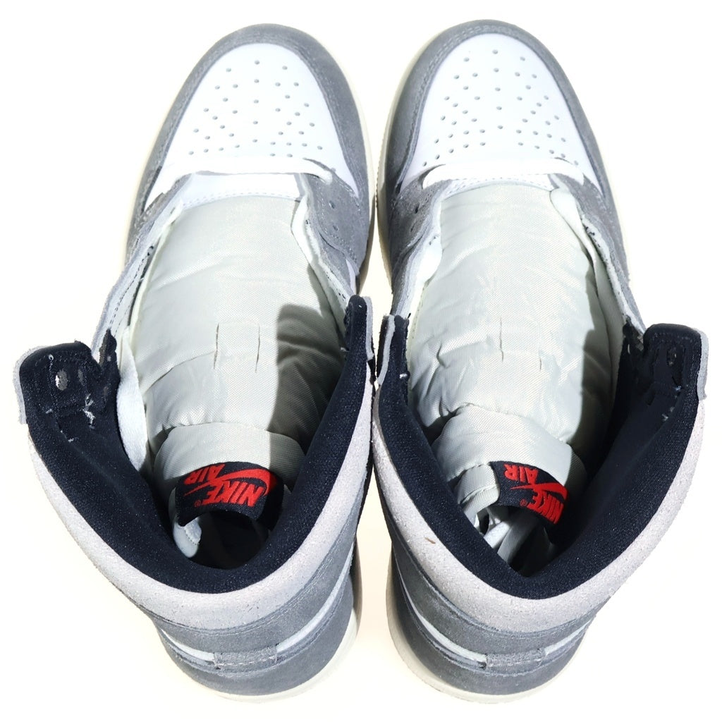 NIKE(ナイキ) AIR JORDAN 1 RETRO HIGH OG DZ5485-051 エアジョーダン1 レトロ ハイカットスニーカー ホワイト/グレー US8/26cm