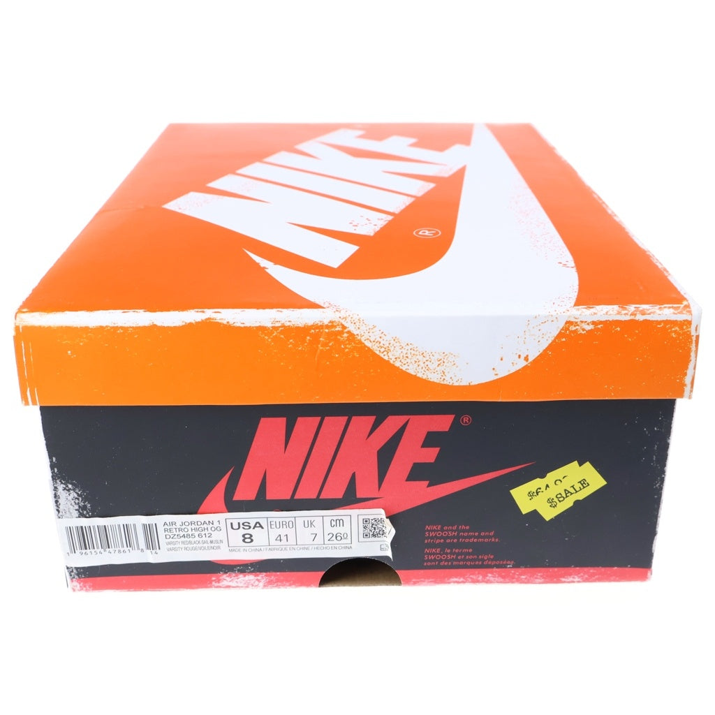 NIKE(ナイキ) AIR JORDAN 1 HIGH OG LOST FOUND CHICAGO DZ5485-612 エアジョーダン1 ロスト ファウンド シカゴ ハイカットスニーカー レッド/ホワイト US8/26cm