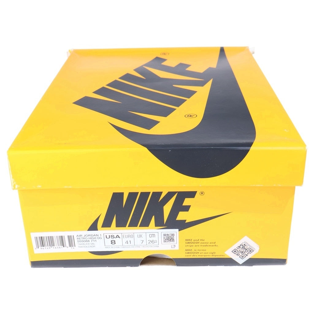 NIKE(ナイキ) AIR JORDAN 1 RETRO HIGH OG TAXI 555088-711 エアジョーダン1 レトロ タクシー ハイカットスニーカー イエロー/ホワイト US8/26cm
