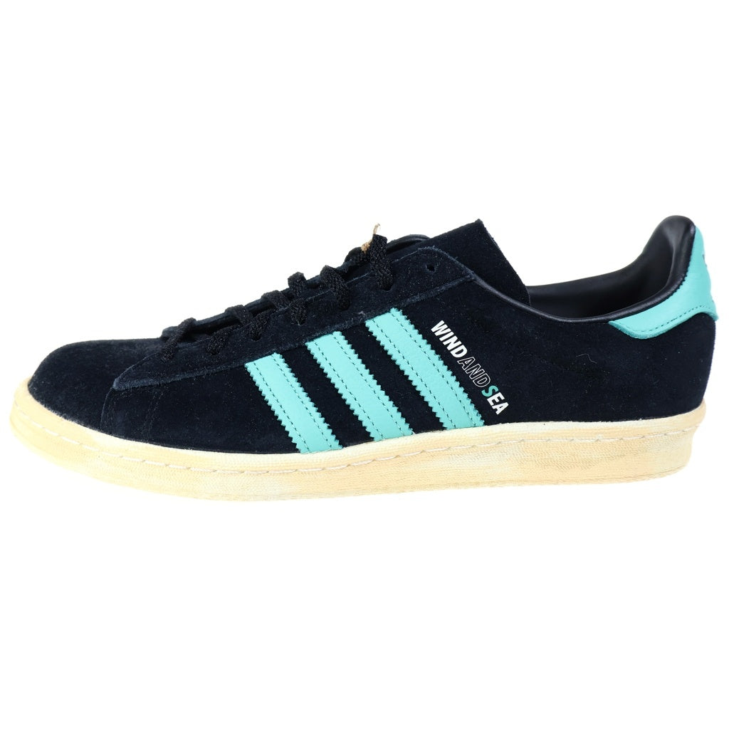 adidas(アディダス) ×WIND AND SEA ×ATMOS CAMPUS 80S ウィンダンシー アトモス キャンパス ローカットスニーカー ブラック/ブルー US9/27.0cm GX3952