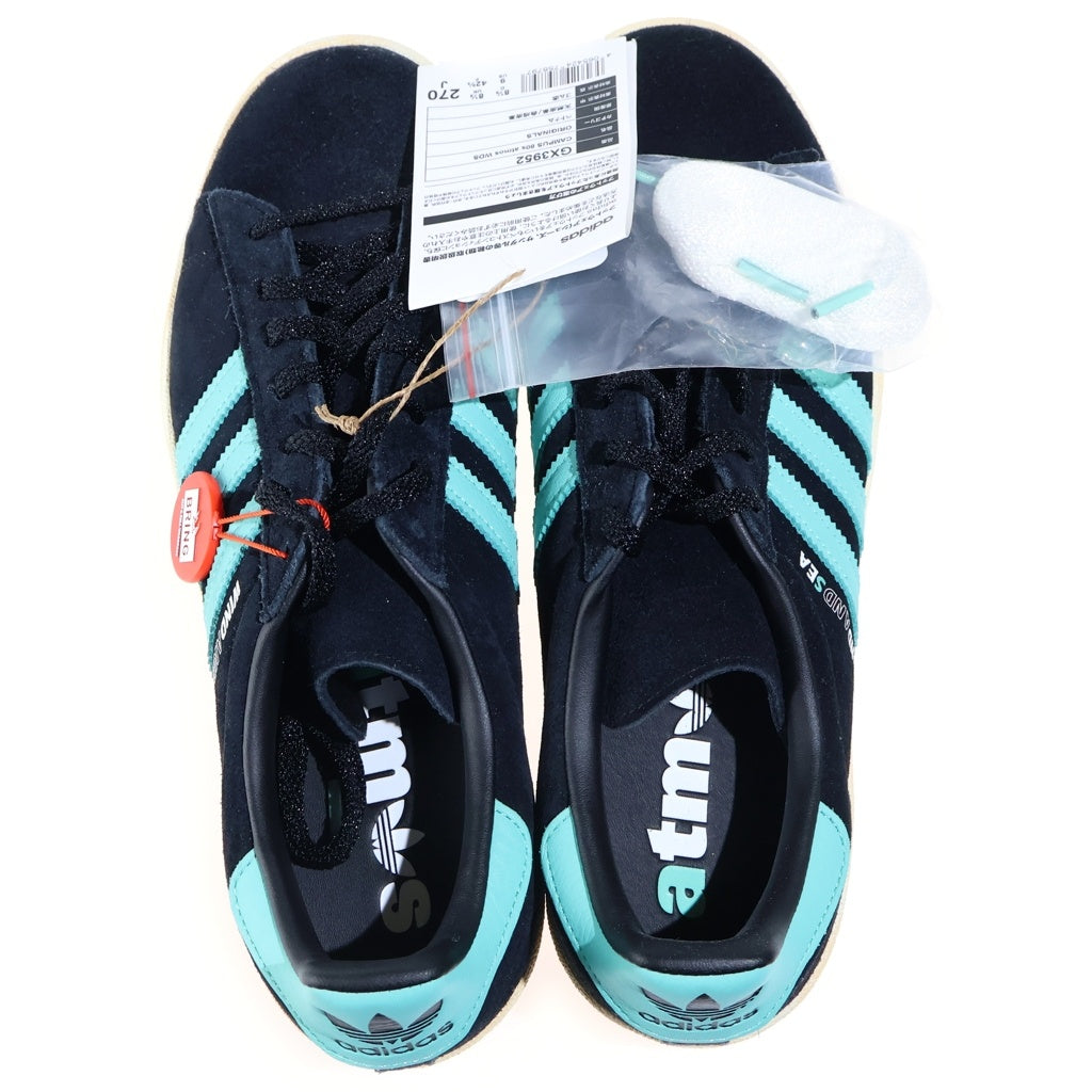adidas(アディダス) ×WIND AND SEA ×ATMOS CAMPUS 80S ウィンダンシー アトモス キャンパス ローカットスニーカー ブラック/ブルー US9/27.0cm GX3952