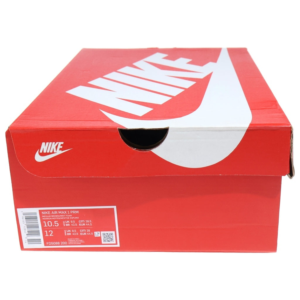 NIKE(ナイキ) AIR MAX 1 PREMIUM CREPE HEMP エアマックス ヘンプ ローカットスニーカー ブラウン US10.5/28.5cm FD5088-200
