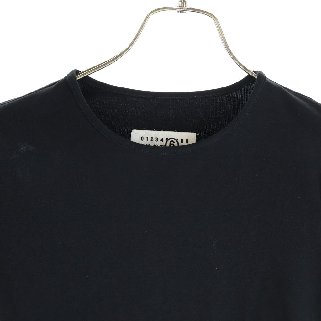 MM6 Maison Margiela(エムエムシックスメゾンマルジェラ) インナーレイヤード クルーネック 半袖Tシャツ カットソー ブラック/ベージュ レディース S52GC0317 MTJ008
