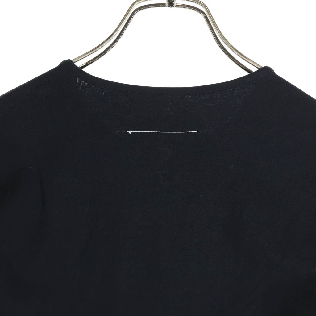 MM6 Maison Margiela(エムエムシックスメゾンマルジェラ) インナーレイヤード クルーネック 半袖Tシャツ カットソー ブラック/ベージュ レディース S52GC0317 MTJ008