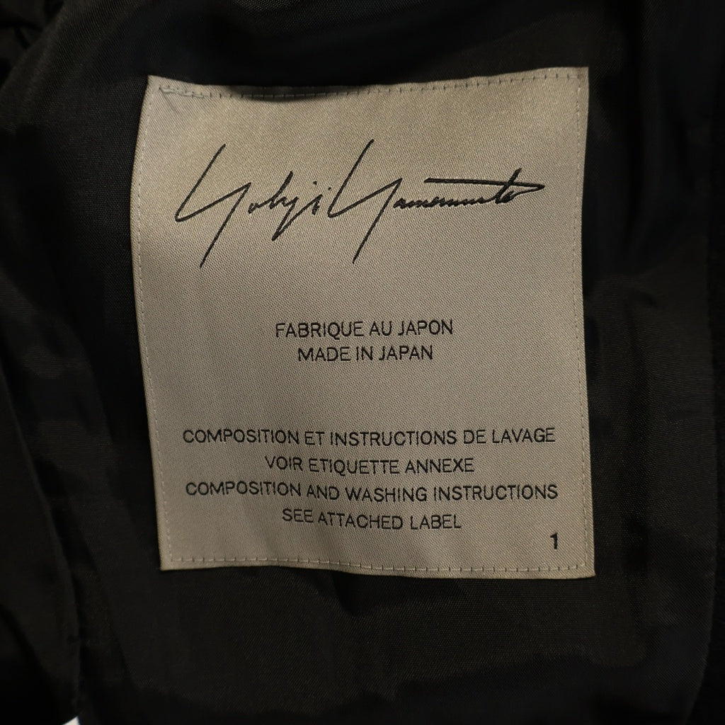 YOHJI YAMAMOTO REGULATION(ヨウジヤマモト レギュレーション) ポリエステル アシンメトリー フルジップ トラックジャケット ロングドレス ワンピース ブラック レディース FB-D51-901