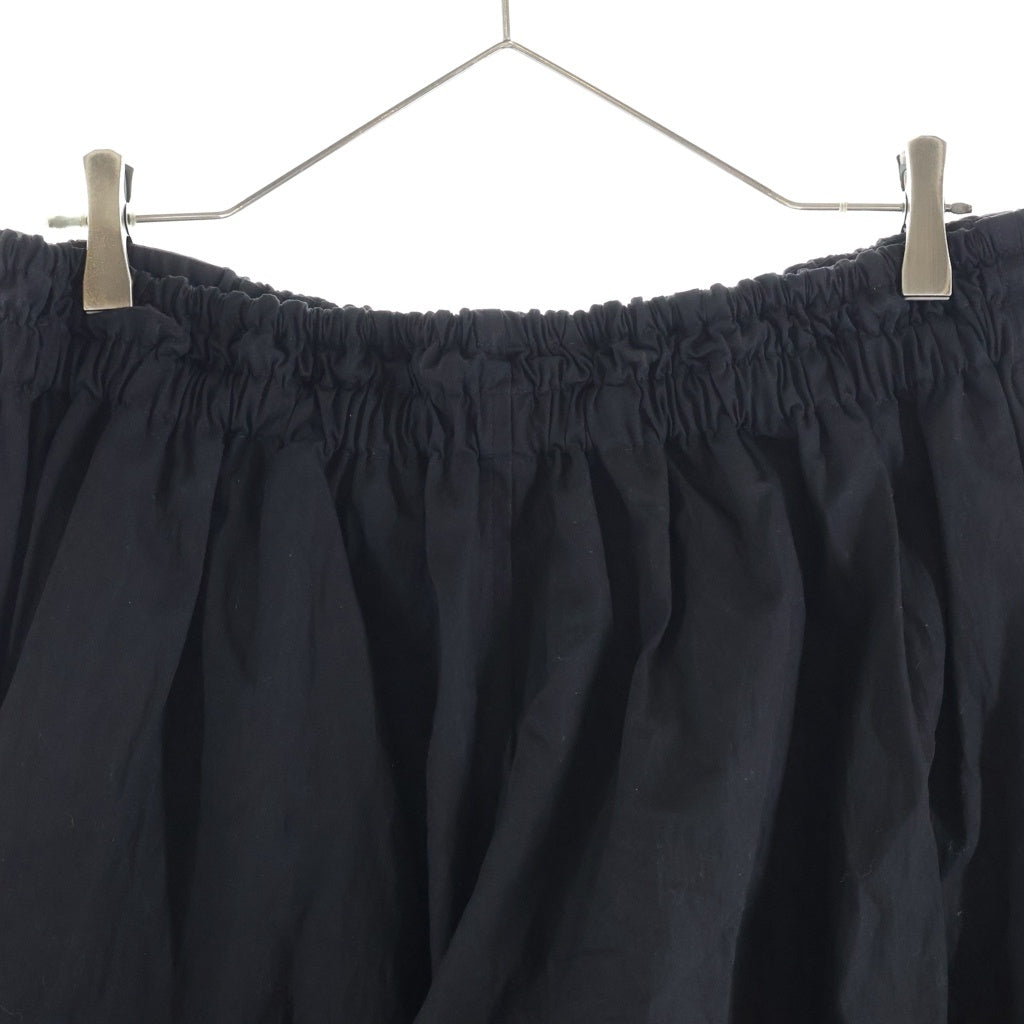YOHJI YAMAMOTO REGULATION(ヨウジヤマモト レギュレーション) Parachute Pants コットン ナイロン パラシュートパンツ ワイドパンツ ブラック レディース FT-P94-005