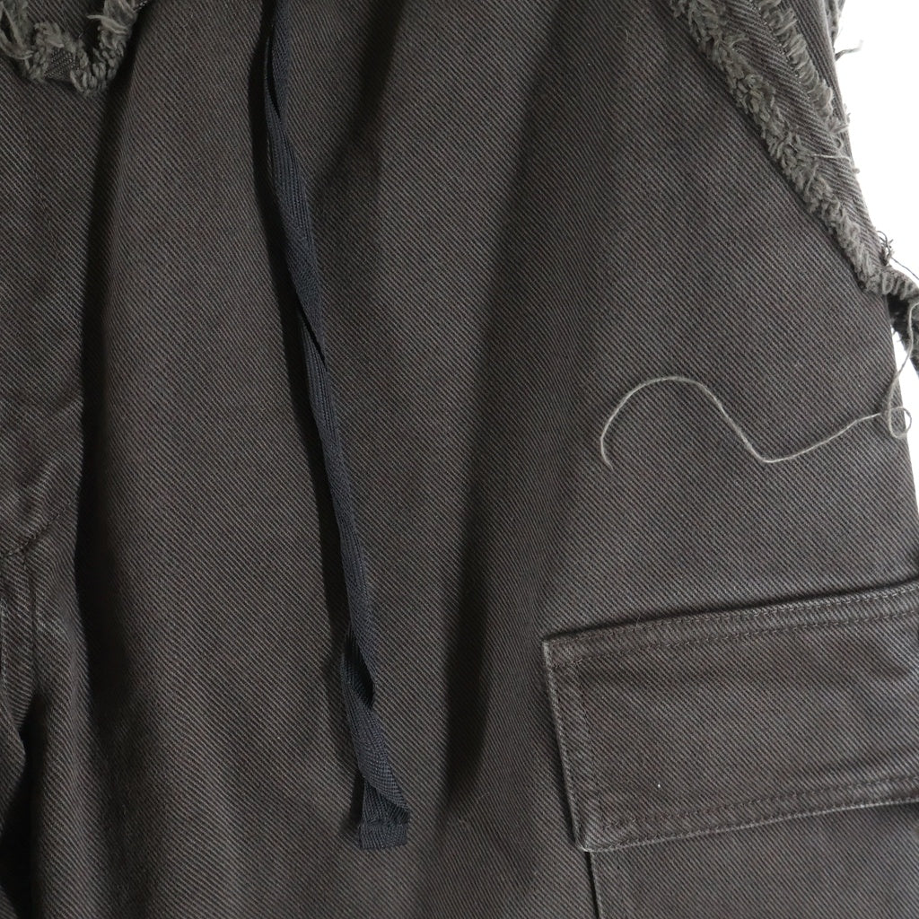 NO BRAND(ノーブランド) OTTOLINGER オットリンガー ワイドカーゴ トラウザーパンツ カットオフ ブラウン