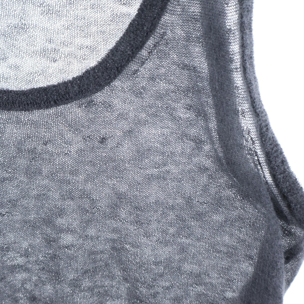 AURALEE(オーラリー) 24SS KID MOHAIR SHEER KNIT TANK キッドモヘヤ シアーニット タンクトップ グレー A24ST05FG レディース