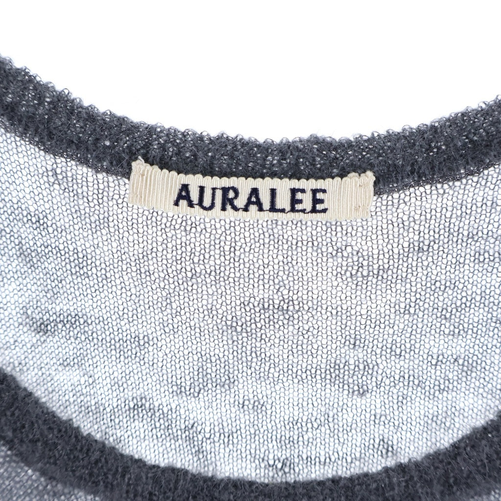 AURALEE(オーラリー) 24SS KID MOHAIR SHEER KNIT TANK キッドモヘヤ シアーニット タンクトップ グレー A24ST05FG レディース