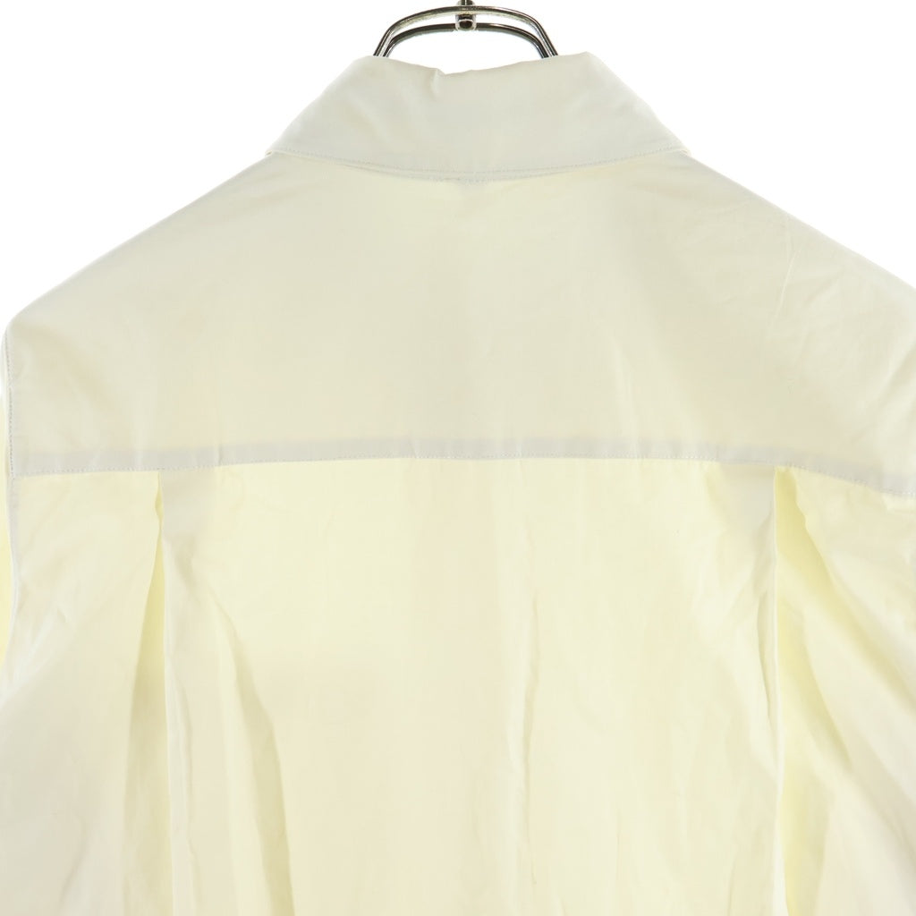 Peter Do(ピーター ドゥ) 21SS ロゴプレート コットン 長袖シャツ アイボリー PD-SS21-467
