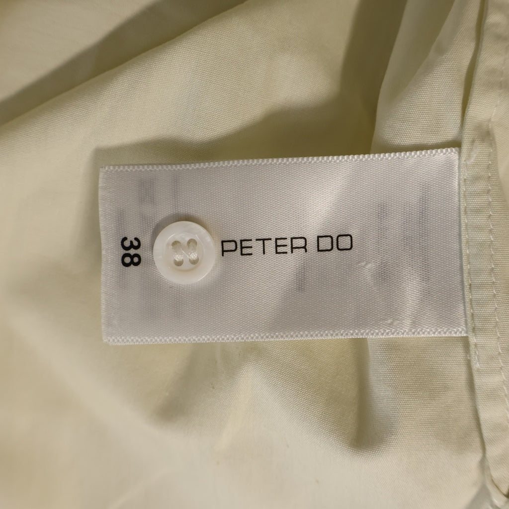 Peter Do(ピーター ドゥ) 21SS ロゴプレート コットン 長袖シャツ アイボリー PD-SS21-467