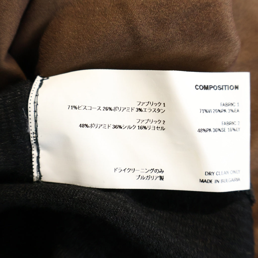 KIKO KOSTADINOV(キココスタディノフ) コーデュロイ切替 シースルー ノースリーブ ワンピース ドレス ブラック/ブラウン レディース