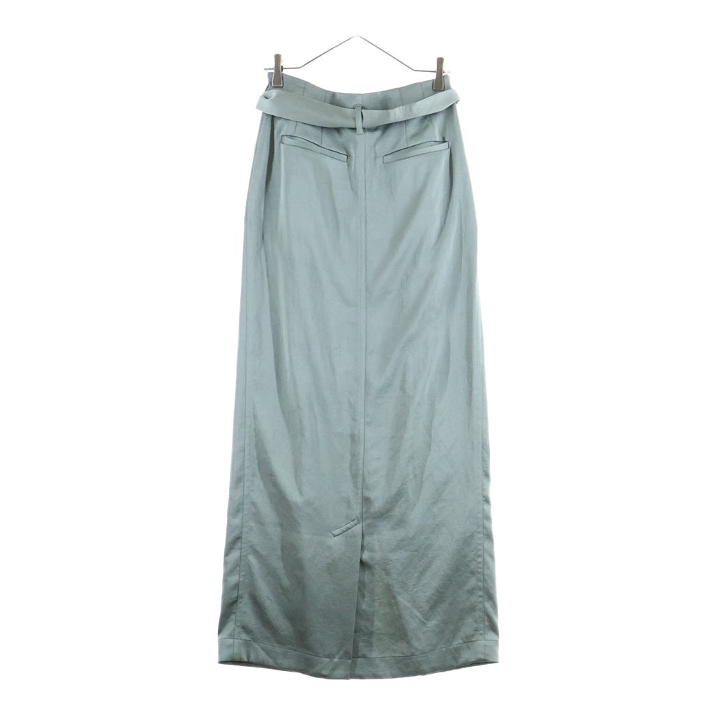 DRIES VAN NOTEN(ドリスヴァンノッテン) ポリエステル ウエストリボン付き ハイウエスト マキシラップスカート グリーン レディース