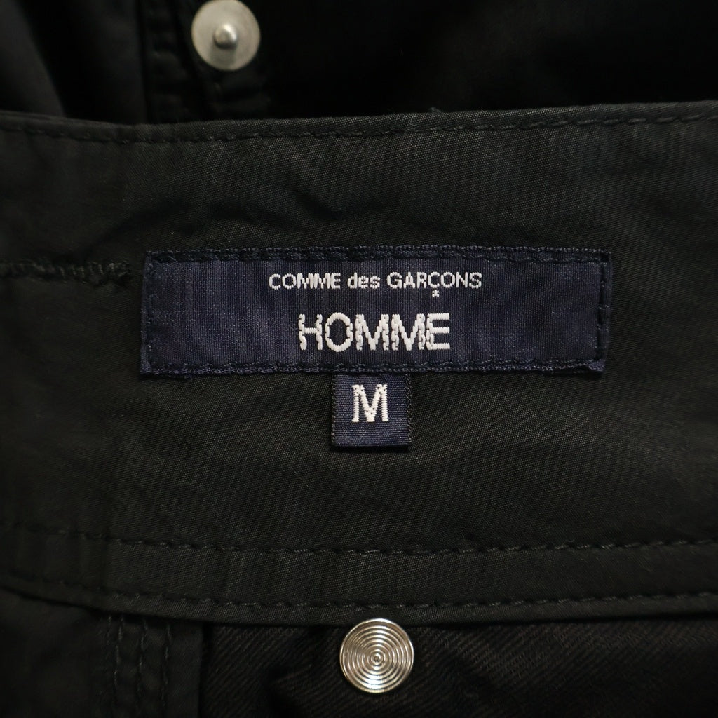 COMME des GARCONS HOMME(コムデギャルソンオム) 25SS コットンエステルウェザー ワークパンツ ブラック HO-P026 AD2024
