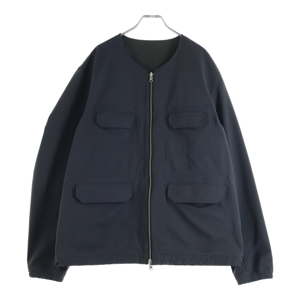 meanswhile(ミーンズワイル) Solotex Reversible 4Way JKT ソロテックス マルチポケット ノーカラー ジップアップ ジャケット グレー MW-JKT20104