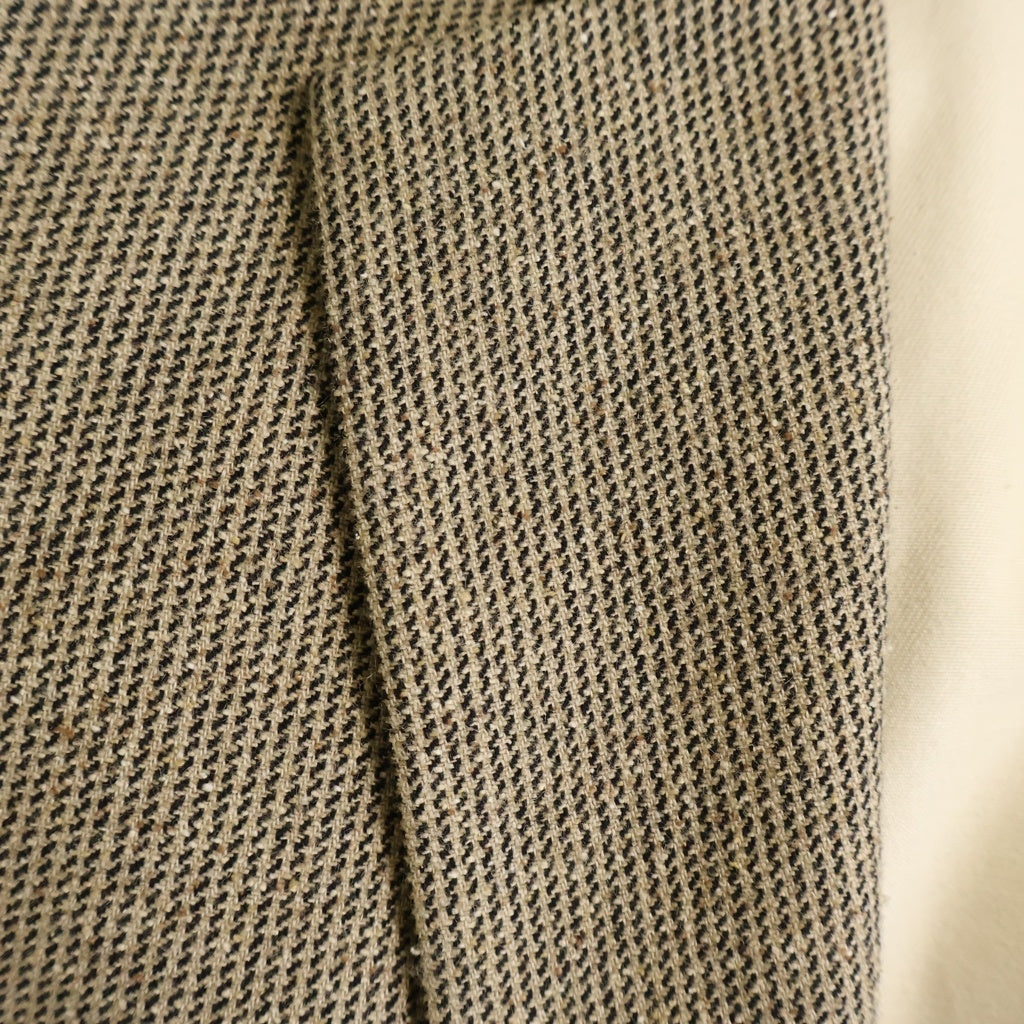Sasquatchfabrix.(サスクワッチファブリックス) 12AW EDWARD LAPEL JKT エドワード ラペル ジャケット ベロア切り替え スラックスロングパンツ セットアップスーツ ベージュ 12AW-JKL-001