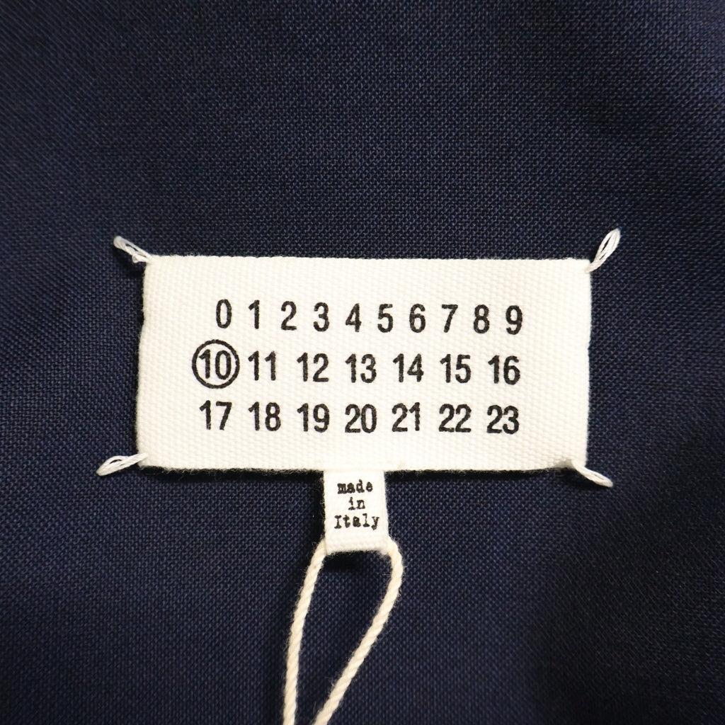Maison Margiela(メゾンマルジェラ) 20AW NO COLLAR JACKET ノーカラー テーラードジャケット ウール スラックスロングパンツ セットアップスーツ ネイビー S50BN0370 S44330