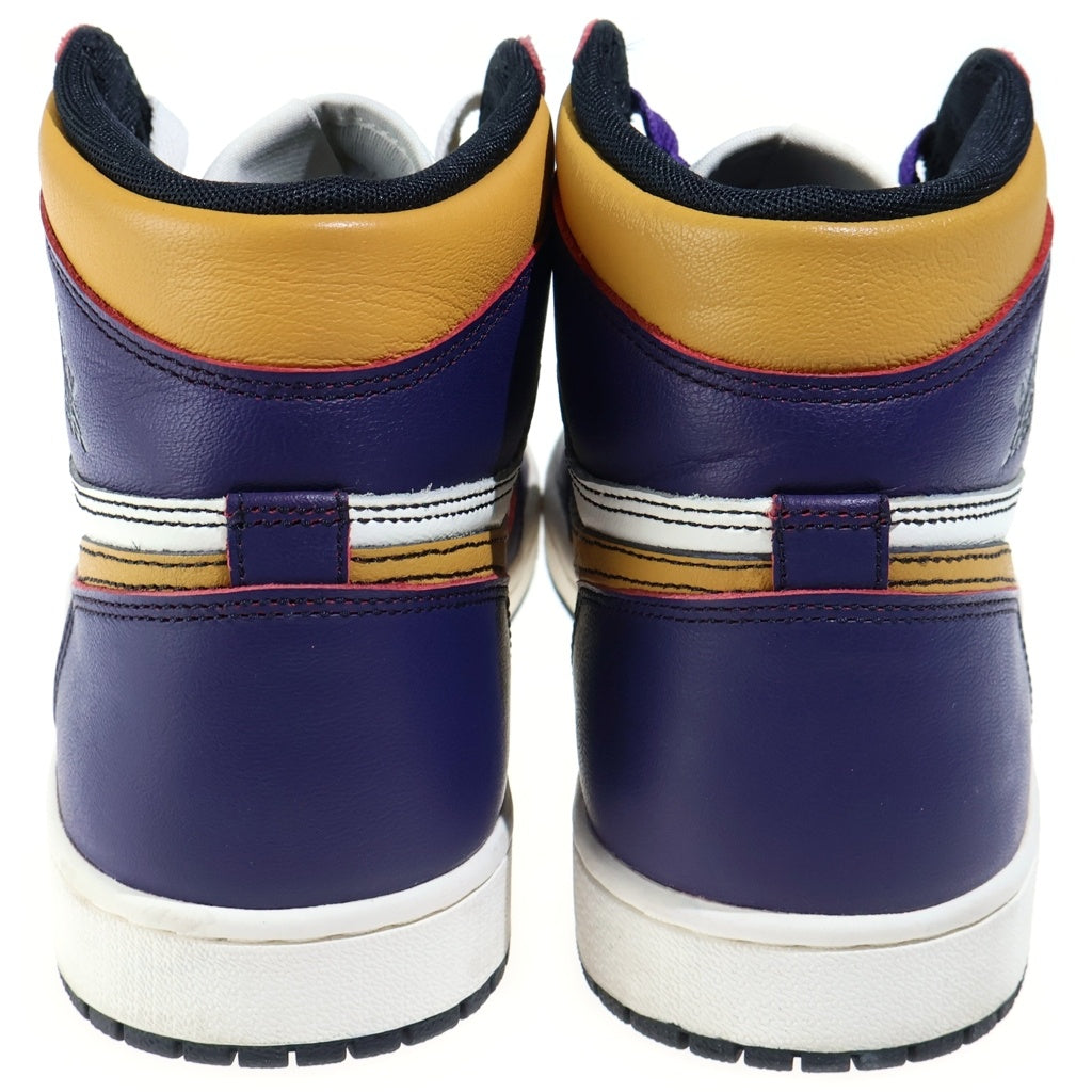NIKE(ナイキ) AIR JORDAN 1 HIGH OG DEFIANT LA TO CHICAGO エアジョーダン1 エルエートゥーシカゴ ハイカットスニーカー ホワイト/パープル US9.5/27.5cm CD6578-507