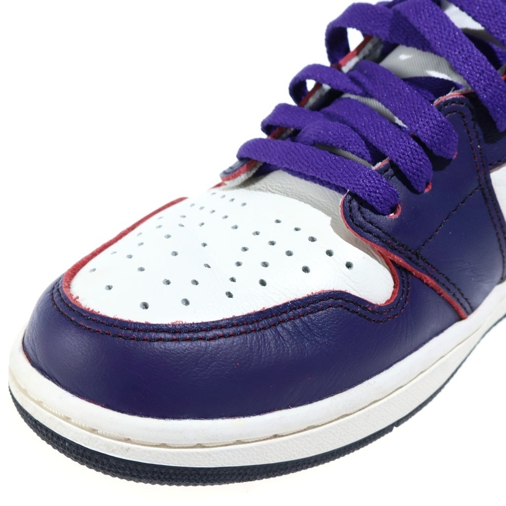 NIKE(ナイキ) AIR JORDAN 1 HIGH OG DEFIANT LA TO CHICAGO エアジョーダン1 エルエートゥーシカゴ ハイカットスニーカー ホワイト/パープル US9.5/27.5cm CD6578-507