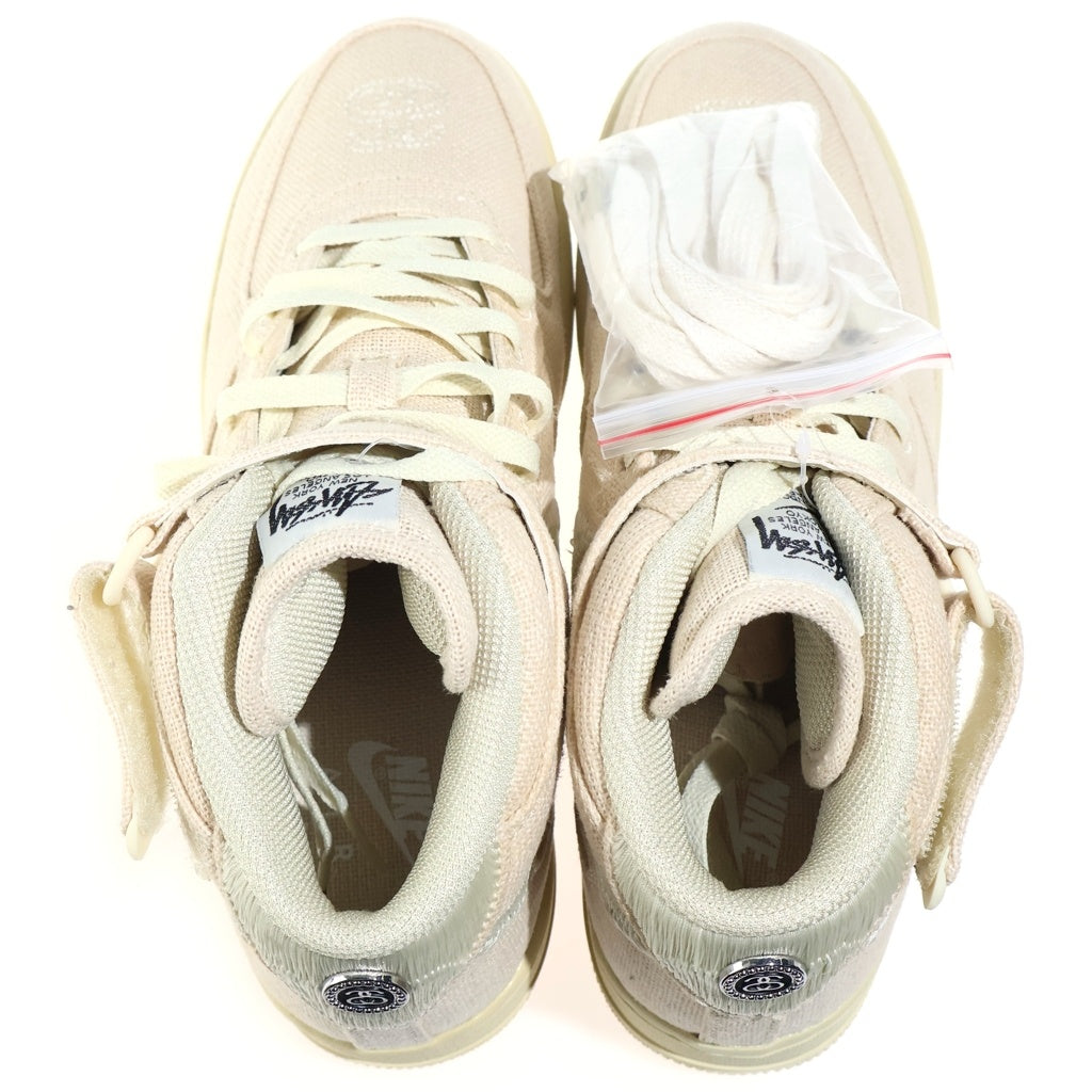 NIKE(ナイキ) ×STUSSY AIR FORCE MID SP ステューシー エア フォース 1 07 ミッドカット スニーカー ベージュ US9.5/27.5cm DJ7841-200