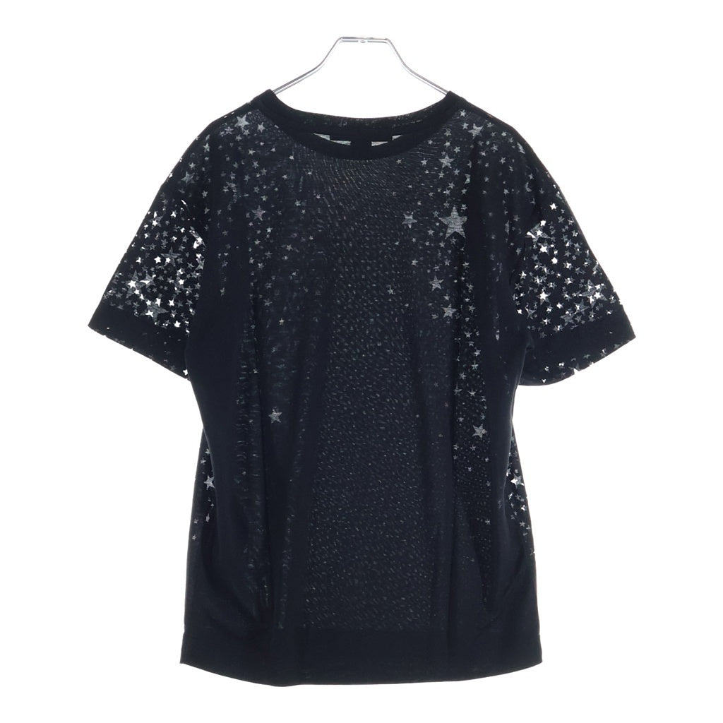 STELLA McCARTNEY(ステラマッカートニー) スター クルーネック 半袖Tシャツ カットソー ブラック レディース 342365 SJW35