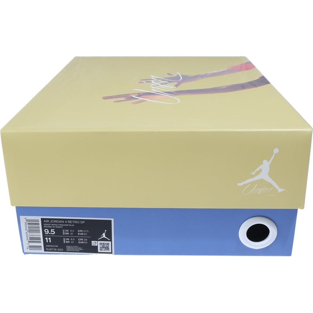 NIKE(ナイキ) ×UNION AIR JORDAN 4 SP DESERT MOSS ユニオン エアジョーダン4 デザートモス ハイカットスニーカー マルチ US9.5/27.5cm DJ5718-300