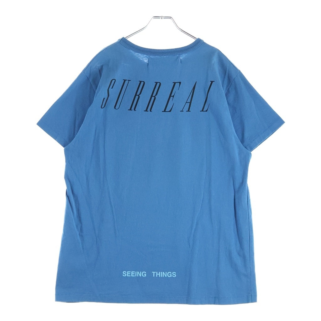 OFF-WHITE(オフホワイト) グラフィックプリント クルーネック 半袖Tシャツ カットソー ブルー OMAA002F17185024