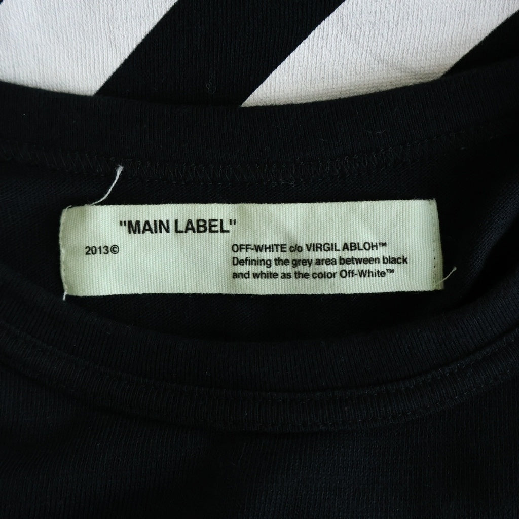 OFF-WHITE(オフホワイト) 17AW DIAG CARAVAGGIO TEE グラフィックプリント クルーネック 半袖Tシャツ カットソー ブラック OMAA002F17001015