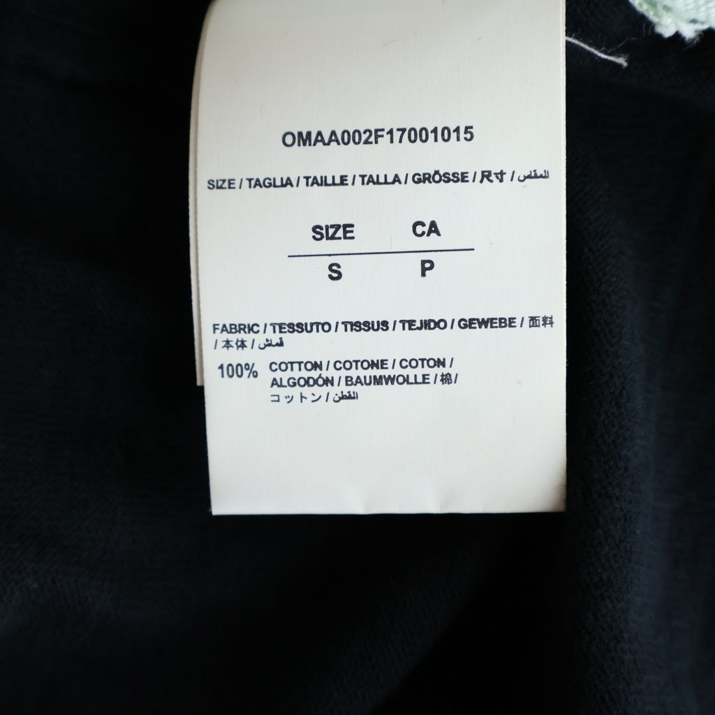 OFF-WHITE(オフホワイト) 17AW DIAG CARAVAGGIO TEE グラフィックプリント クルーネック 半袖Tシャツ カットソー ブラック OMAA002F17001015