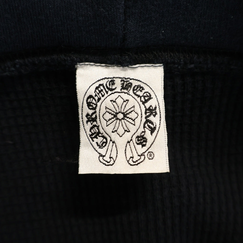 CHROME HEARTS(クロムハーツ) OLD SWTSHRT PLVR オールド バックCHプラスプリント 裏地サーマル ジップアップパーカー スウェット ブラック