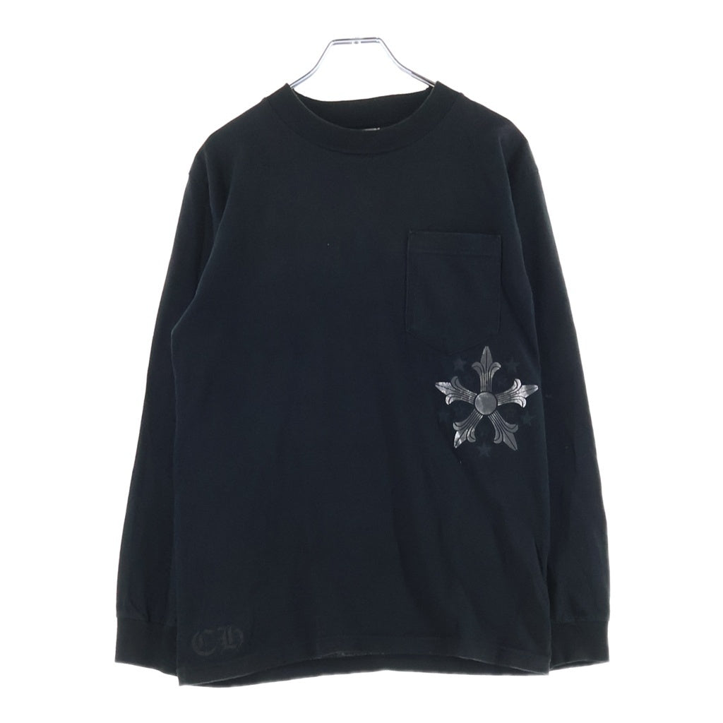 CHROME HEARTS(クロムハーツ) OLD オールド スター 総柄プリント 長袖Tシャツ カットソー ブラック
