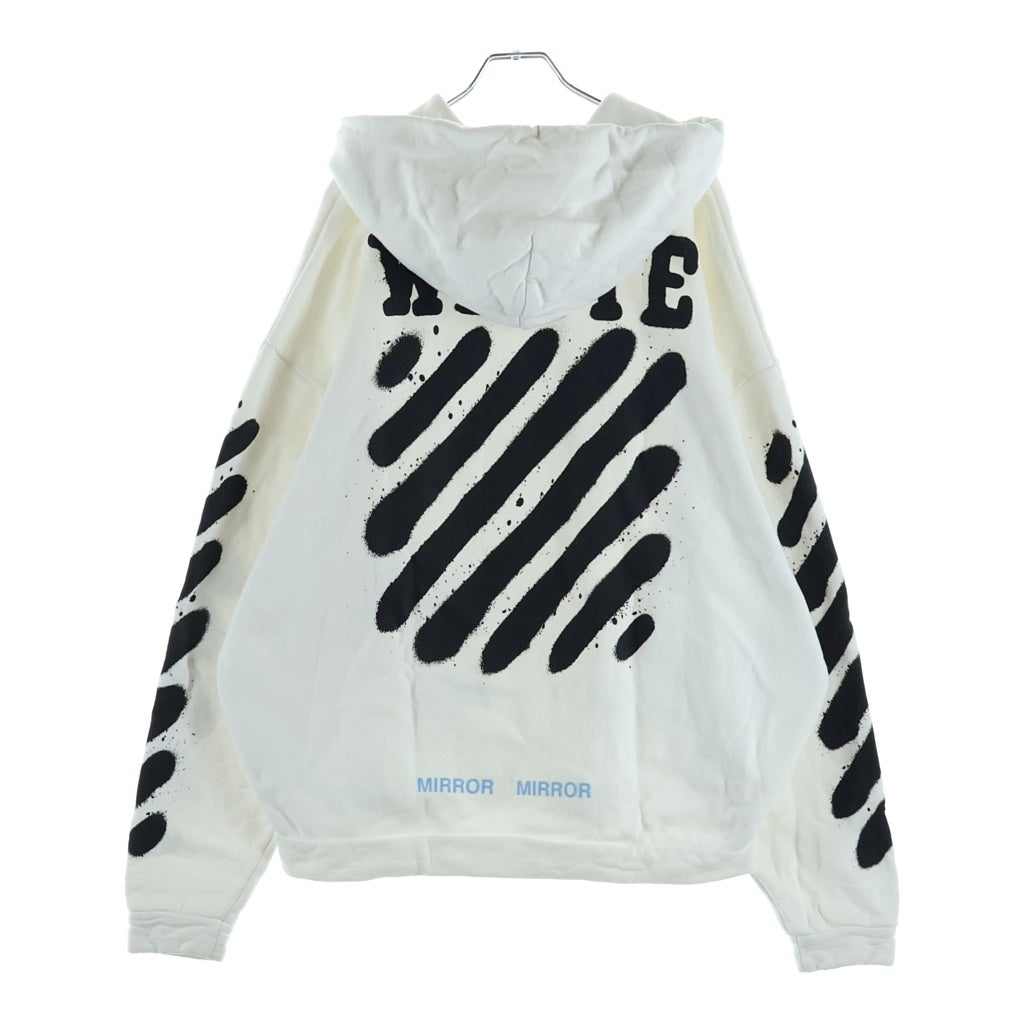 OFF-WHITE(オフホワイト) 17SS Back Spray Bias Print Hooded Parka バックスプレー バイアス プリント フーデッドパーカー ホワイト