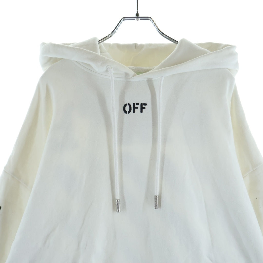 OFF-WHITE(オフホワイト) 17SS Back Spray Bias Print Hooded Parka バックスプレー バイアス プリント フーデッドパーカー ホワイト