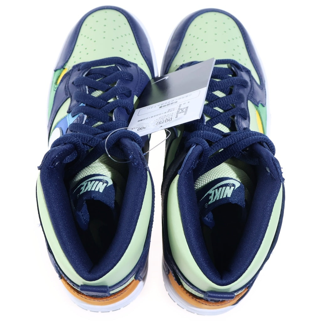 NIKE(ナイキ) WMNS DUNK HIGH DQ7575-300 ウィメンズ ダンク ハイカットスニーカー グリーン/ネイビー レディース US6.5/23.5cm