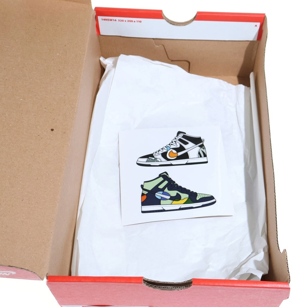NIKE(ナイキ) WMNS DUNK HIGH DQ7575-300 ウィメンズ ダンク ハイカットスニーカー グリーン/ネイビー レディース US6.5/23.5cm