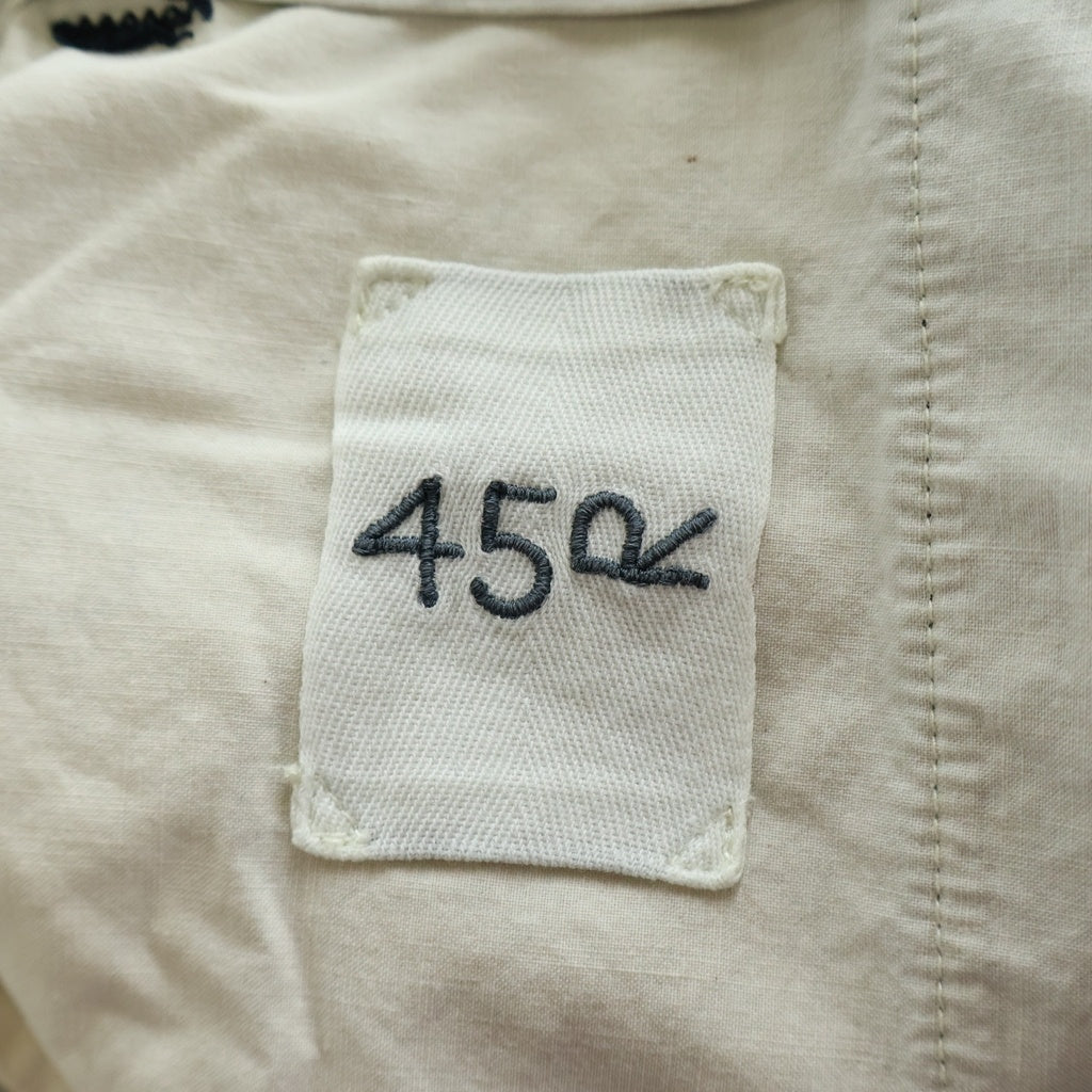 45R(フォーティーファイブ アール) 藍染 R刺繍デザイン ジップフライ ワイド デニムパンツ ジーンズ インディゴ 5096939