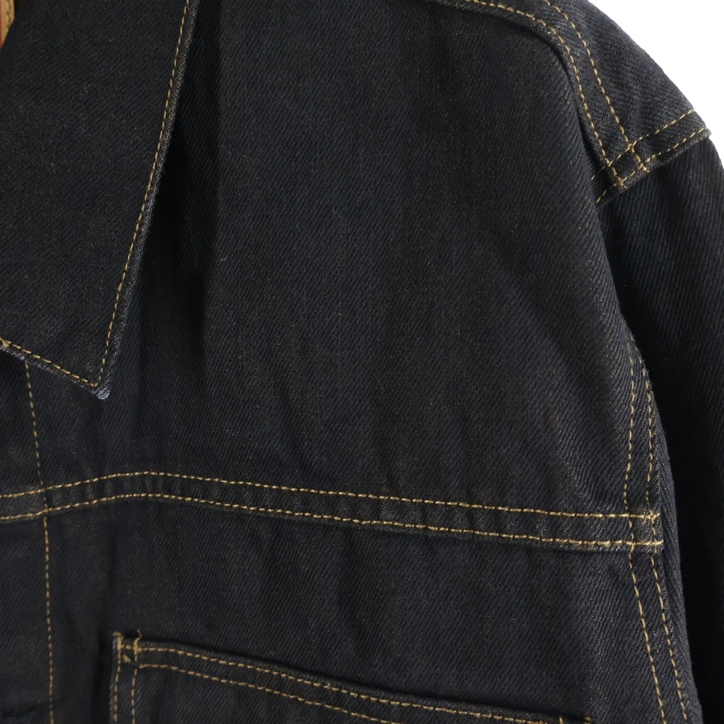 Levi's(リーバイス) 24SS ×STUUSY CRISPY RINSE TRUCKER JACKET ステューシー デニム トラッカー ジャケット ブラック PC9-A8326-0001