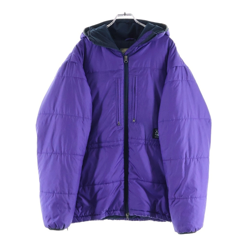 STUSSY(ステューシー) 00SS AUTHENTIC GEAR オーセンティックギア ロゴパッチデザイン フーデッド ナイロン ジップアップ ダウン ジャケット パープル